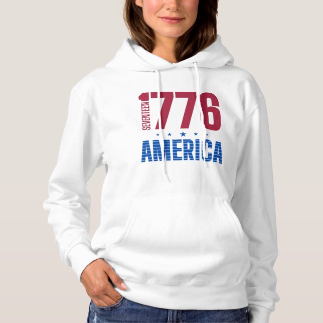 Pull À Capuche 1776 Amérique 250 ans de liberté historique (Devant)