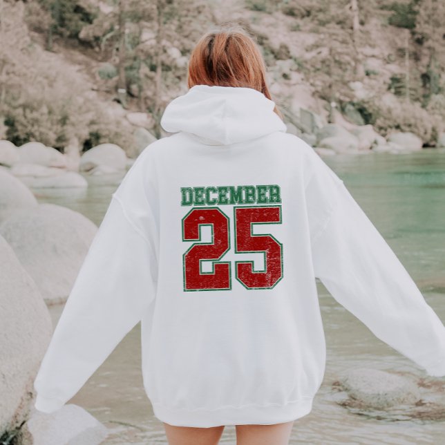 Pull À Capuche 25 décembre Jersey Athletic Style Noël (Créateur téléchargé)