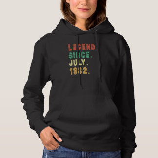 Pull À Capuche 40 ans légende depuis juillet 1982 40e anniversair