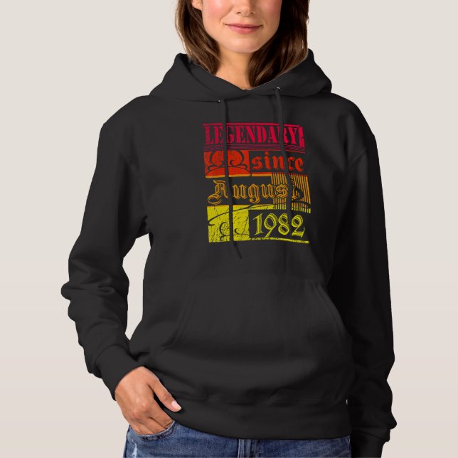 Pull À Capuche 40e anniversaire Légendaire depuis août 1982 Vinta (Devant)