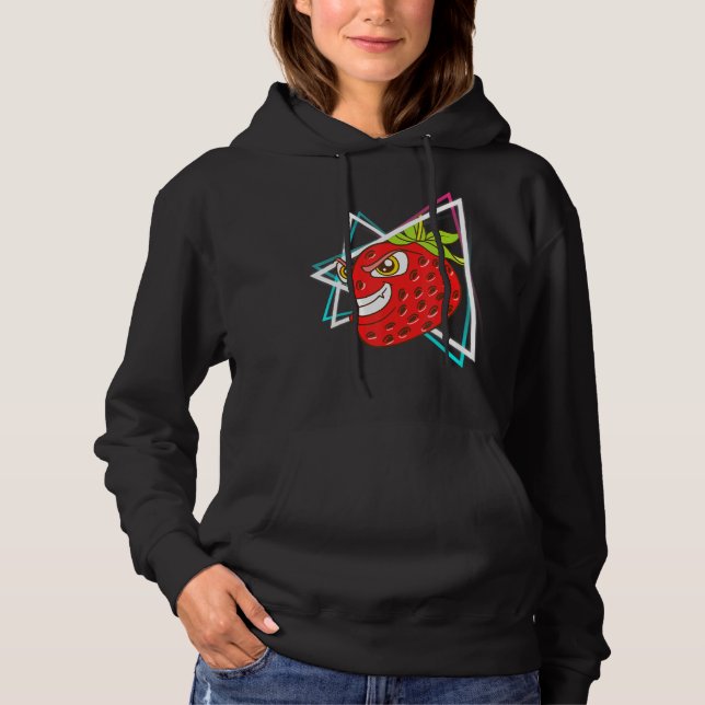 Pull À Capuche 80s Vaporwave Esthétique Fruit été nourriture mang (Devant)