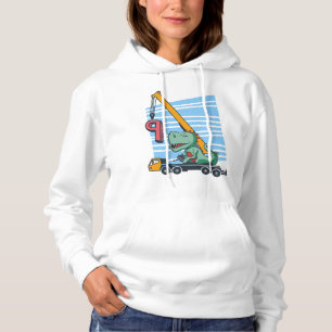 Pull À Capuche 9 ans 9e anniversaire grue mobile dinosaure