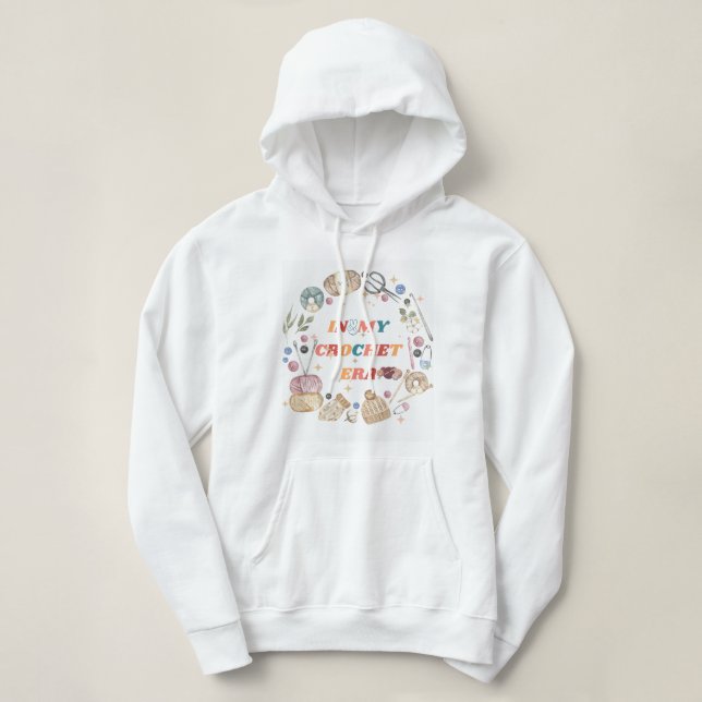 Pull À Capuche À l'ère de mon crochet , Cadeau de maman bricoleus (Design devant)