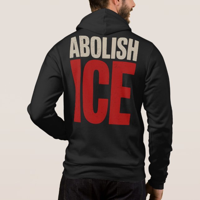 Pull À Capuche Abolish ICE Minimalist Protest Typography Design (Dos)