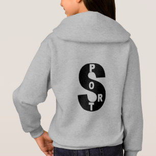 Pull à capuche acier dos filles DESIGN SPORT