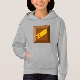 Pull à capuche acier filles CHOCOLAT TENNIS