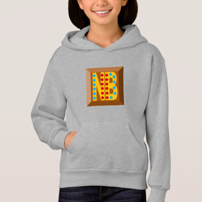 Pull à capuche acier filles  NOEL BONBONS  (Devant)