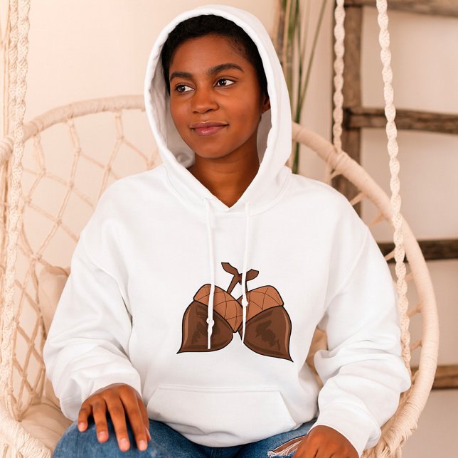 Pull À Capuche Acorns Rustique Forêt d'automne Nature (Créateur téléchargé)