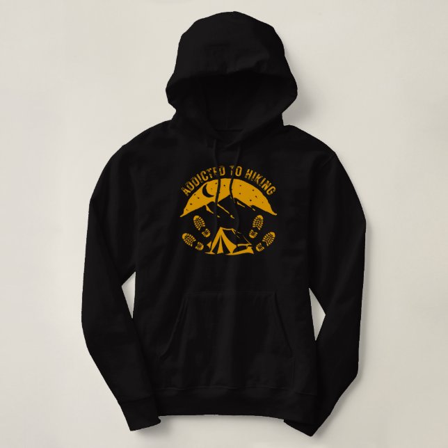 Pull À Capuche Addicité Au Don-Randonnée Pour Randonnées Lovers_3 (Design devant)