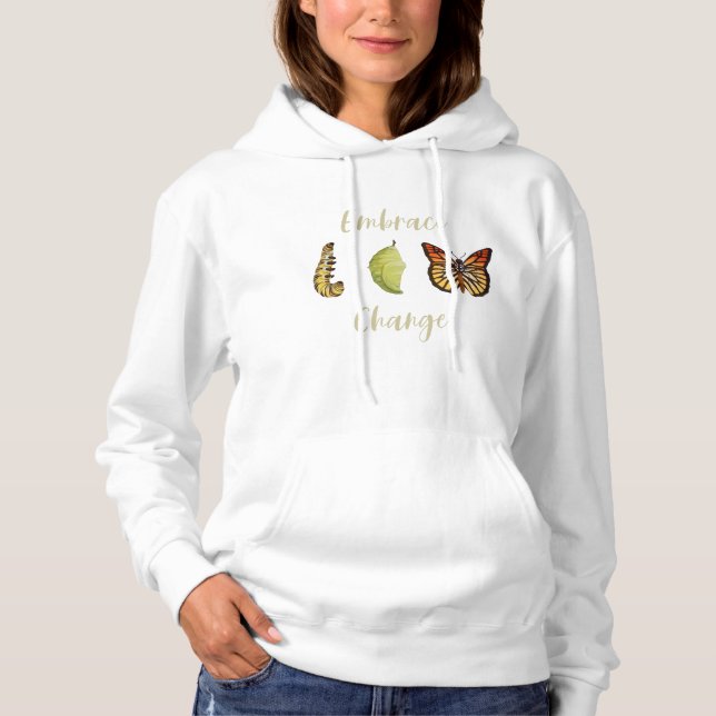 Pull À Capuche Adopter le changement Chenille en papillon (Devant)