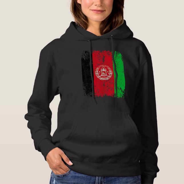 Pull À Capuche AFGHANISTAN Flag Women's Men's Children's Afghani (Devant)
