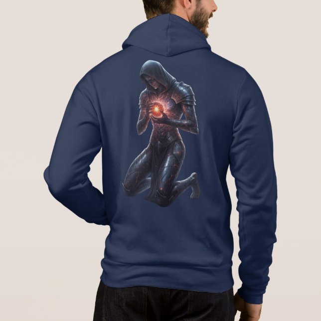 Pull À Capuche Agenouillez-vous devant la Lumière : Fermeture Écl (Dos)