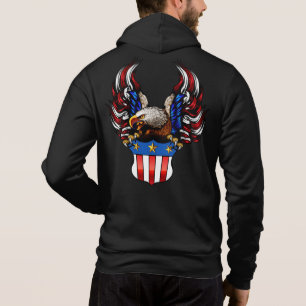 Pull À Capuche Aigle américain, Rouge Blanc & Bleu, Patriote, Swe