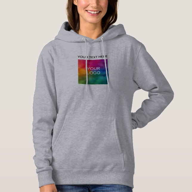 Pull À Capuche Ajouter un nom de texte Télécharger le logo Femme  (Devant)