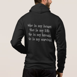 Pull À Capuche Ajouter un texte j'aime mon gf moderne hommes tend