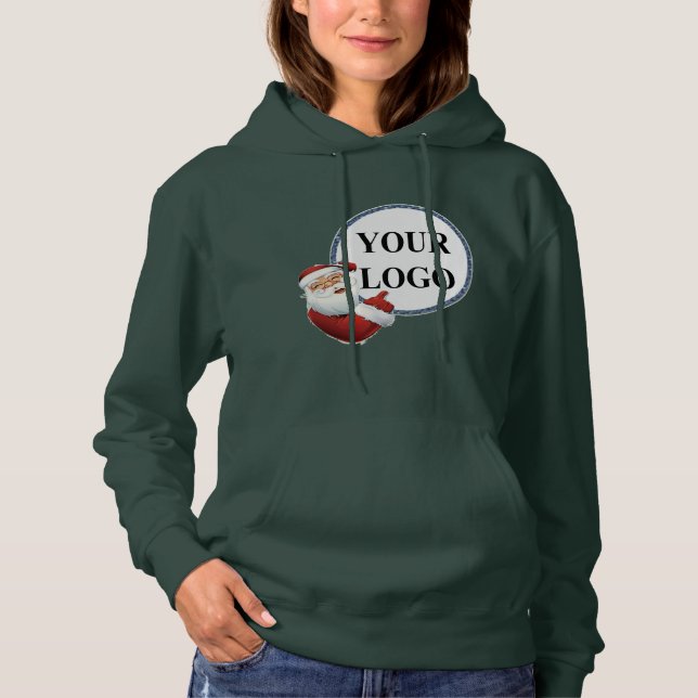 Pull À Capuche Ajouter votre logo Noël (Devant)