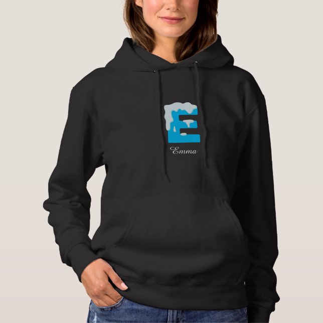 Pull À Capuche Ajoutez votre nom à votre sweat-shirt (lettre E) (Devant)