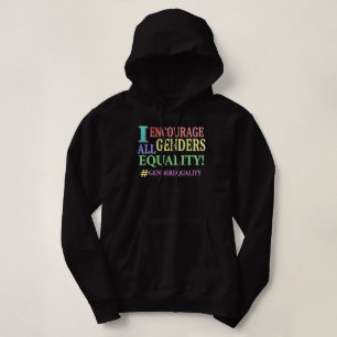 Pull À Capuche "ALL GENDERS EQUALITY" Belle conception. Commandez