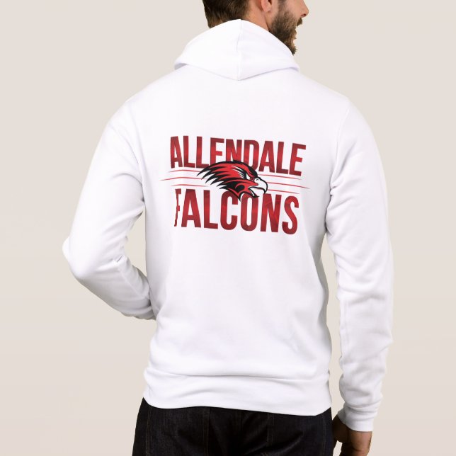 Pull À Capuche Allendale Falcons #2 (Dos)