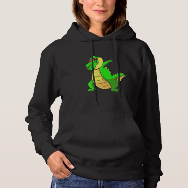 Pull À Capuche Alligator Dab Dabant Crocodile Pour Enfants (Devant)