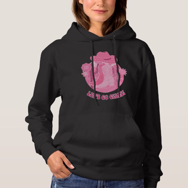 Pull À Capuche Allons-y les filles T-shirt de fête de bachelorett (Devant)