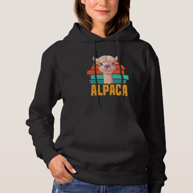 Pull À Capuche Alpaca Et Llama Animaux Alpaca Randonnée Llama (Devant)