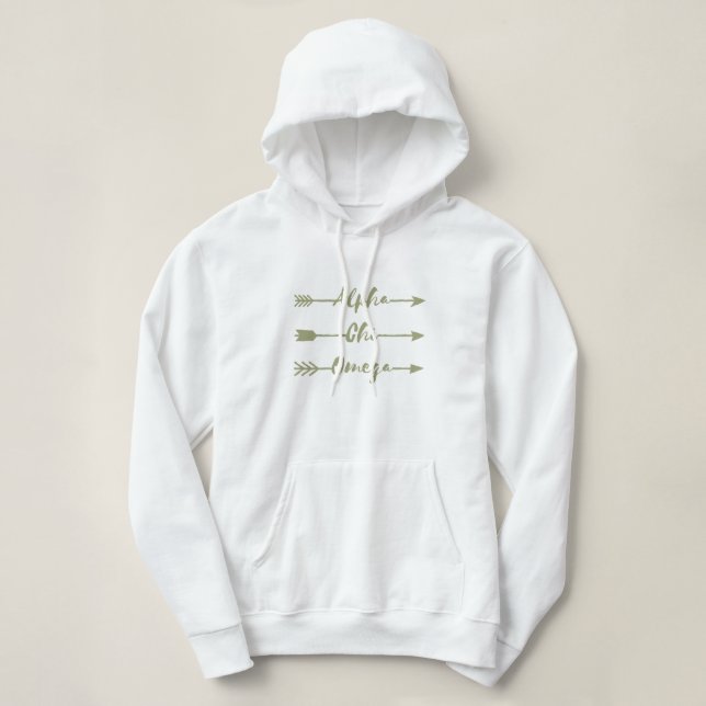 Pull À Capuche Alpha Chi Omega | Flèches (Design devant)
