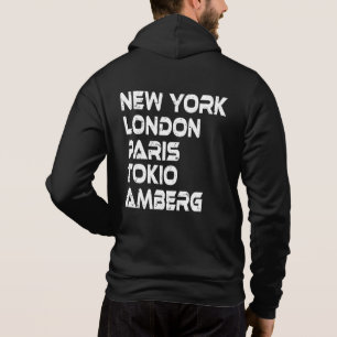 Pull À Capuche Amberg New York Tokyo Paris Hoodie