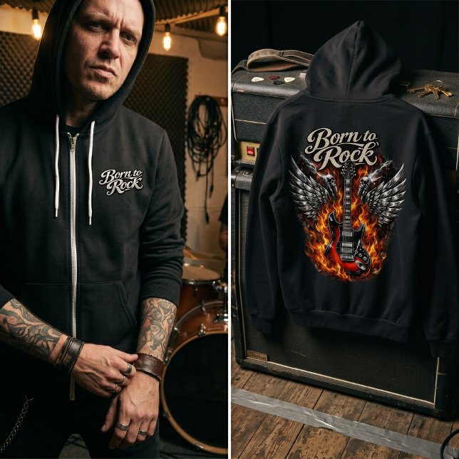 Pull À Capuche Âme d'Inferno : Née pour faire du Rock Gothic Noir (Créateur téléchargé)