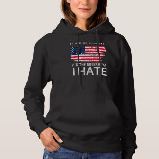 Pull À Capuche American Flag I Love My Country It's The Governmen