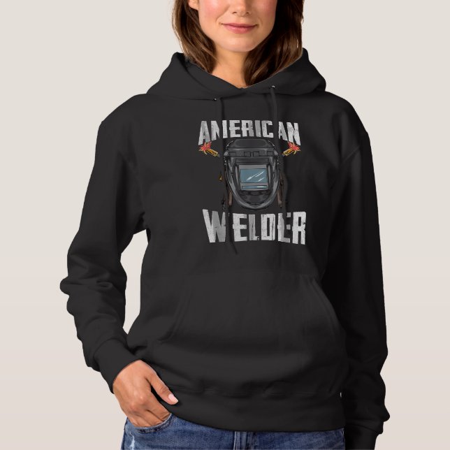 Pull À Capuche American Welder Job Gift Tee Welder (Devant)