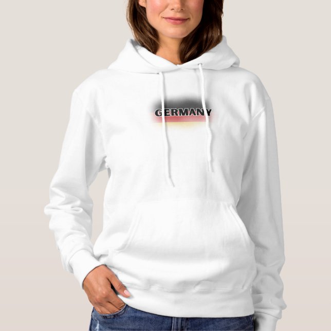 Pull À Capuche Amour moderne Allemagne Drapeau Europe Souvenir (Devant)