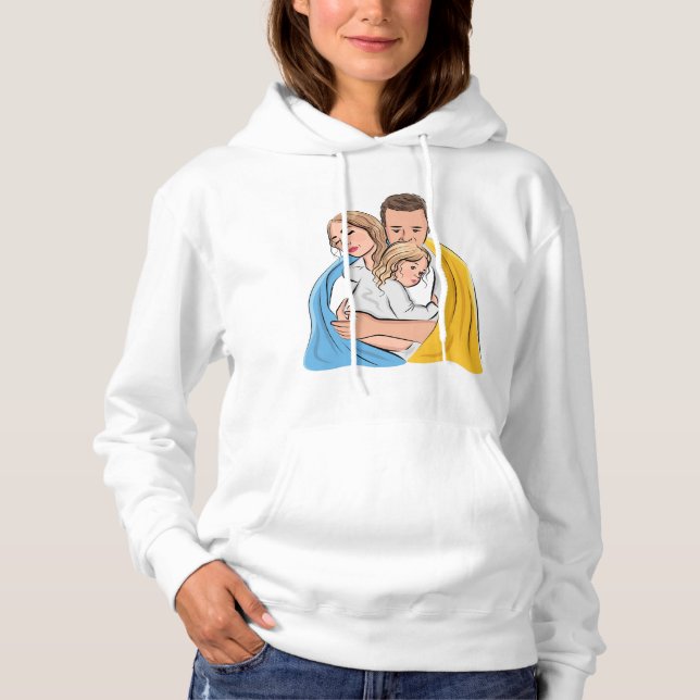 Pull À Capuche Amour Ukrainien (Devant)