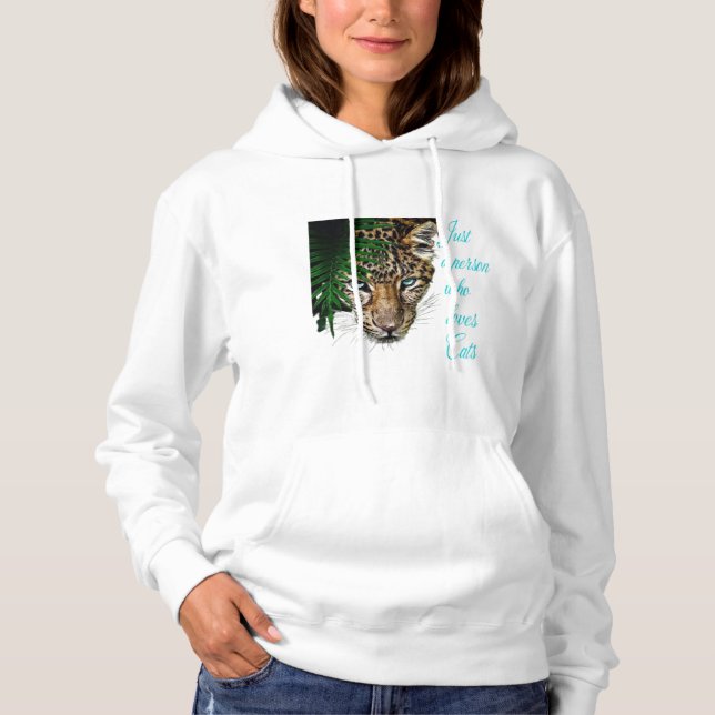 Pull À Capuche Amoureux des chats (Devant)