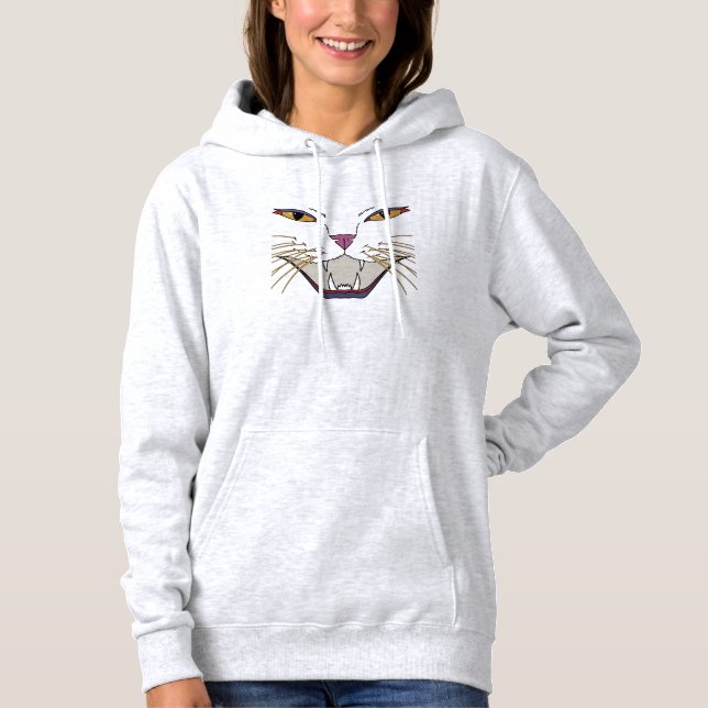 Pull À Capuche Amoureux des chats fougueux (Devant)