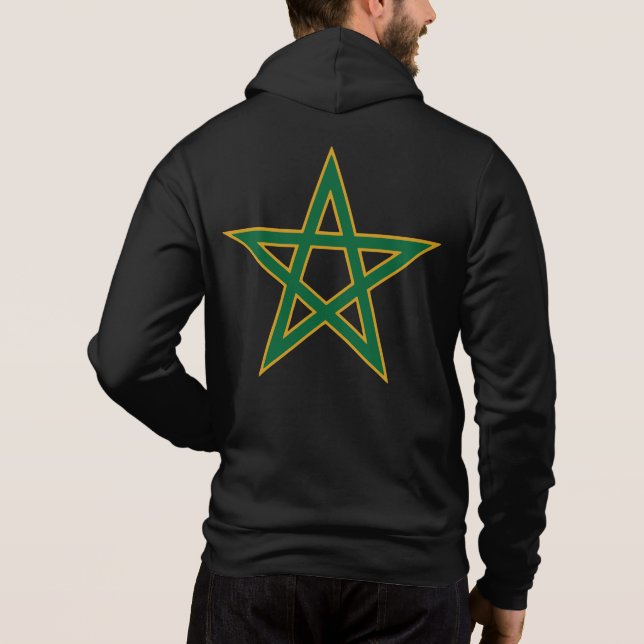 Pull À Capuche Amoureux du Maroc Drapeau Marocain Football (Dos)