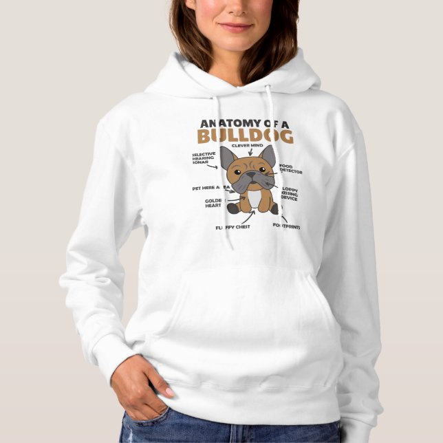 Pull À Capuche Anatomie D'Un Chien À Chien Gros Chien Chien Drôle (Devant)