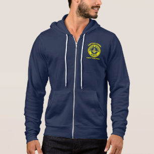 Pull À Capuche Ancre de la marine bleue bateau capitaine nautique