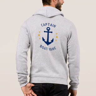 Pull À Capuche Ancre vintage Capitaine Nom du bateau Gold Stars G