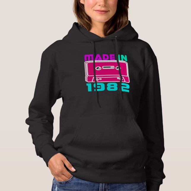 Pull À Capuche Années 80 Fabriqué en 1982  Amour des années 80 Ré (Devant)