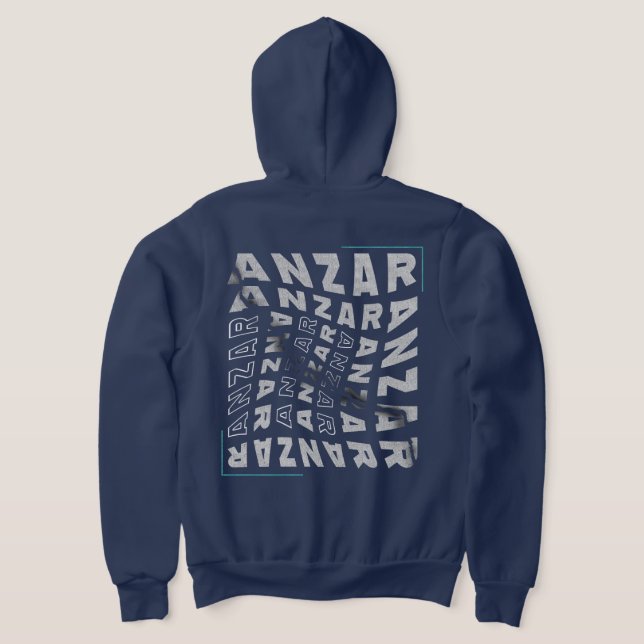 Pull À Capuche Anzar Streetwear Twisted Typography Amazigh  (Couchage Retour)