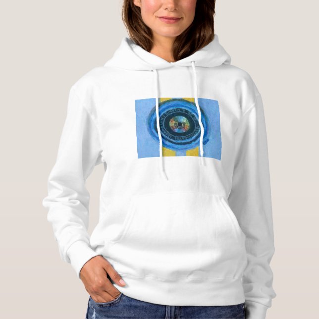 Pull À Capuche Appareil photo bleu (Devant)