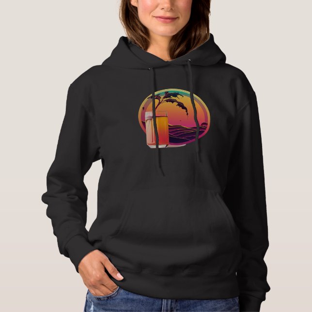 Pull À Capuche Apple Juice Synthwave 80s Retrowave Aesthetic  1 (Devant)