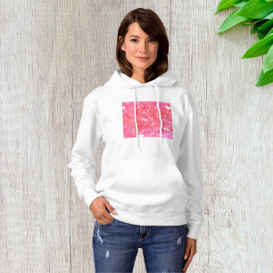 Pull À Capuche Aquarelle romantique Coeurs et flèches roses Motif