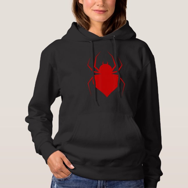 Pull À Capuche Araignées à toile rouge Web Arachnophile Web (Devant)