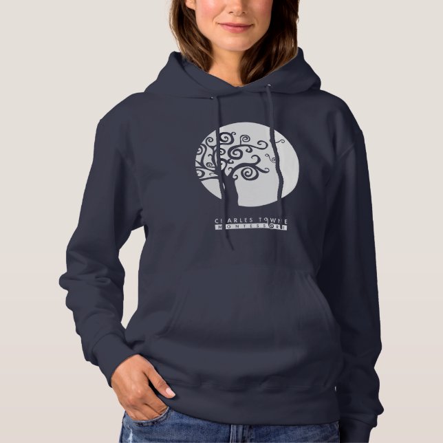 Pull À Capuche Arbre CTM Circle avec logo en ligne Sweatshirt fem (Devant)