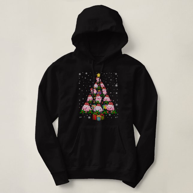 Pull À Capuche Arbre de Noël de Blobfish  (Design devant)