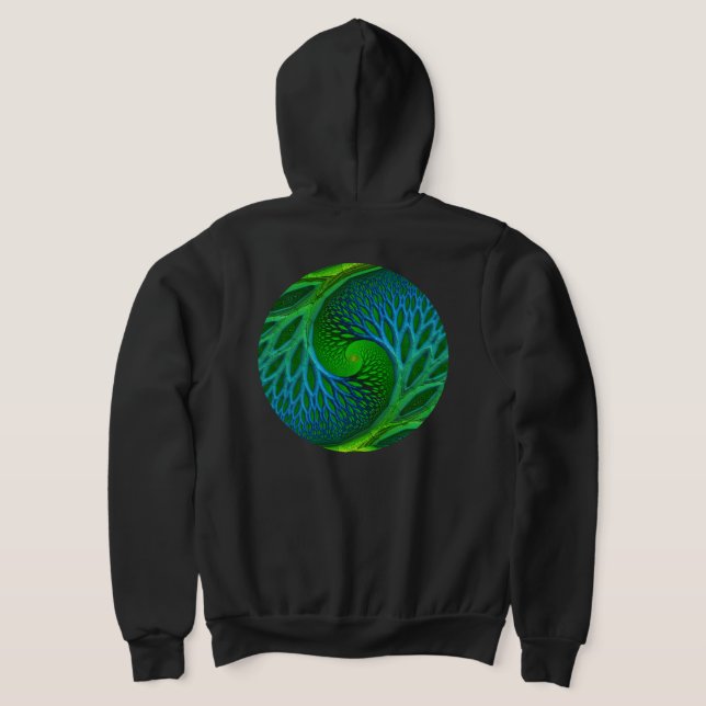 Pull À Capuche Arbre De Vie Fractale Spirale (Couchage Retour)