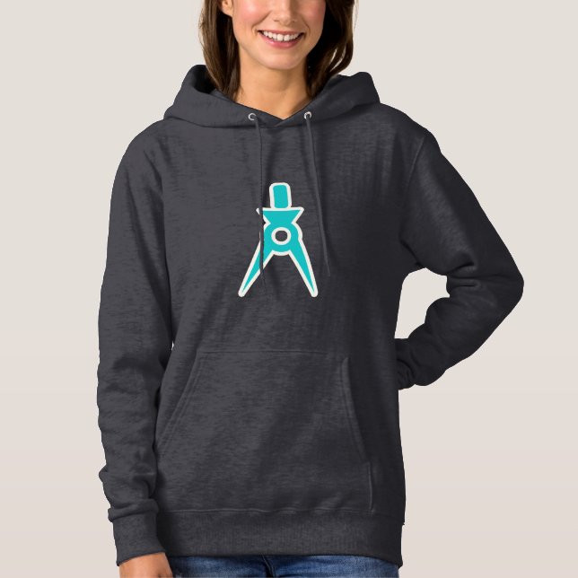 Pull À Capuche Architecte turquoise (Devant)