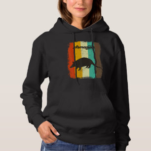 Pull À Capuche Armadillo Retro les années 70 art animal Vintage